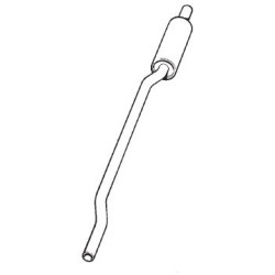 Tube arrière en inox avec...